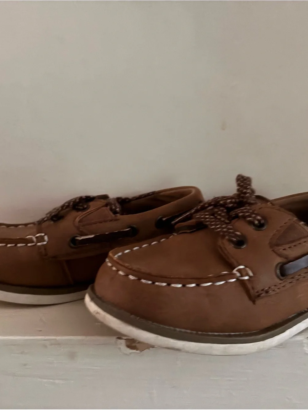 Ariat Boys Brown Moccasin Boat Shoes